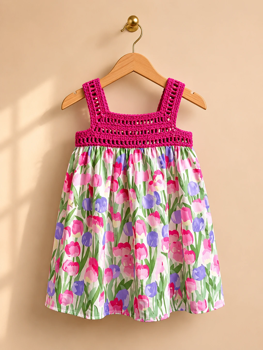 Crochet Dress on hanger